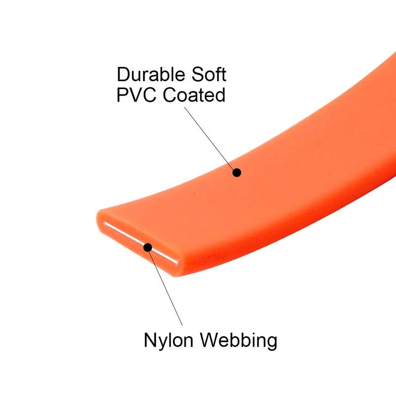 NIMBLE Waterproof Dog Training Leash 50FT 30FT 15FT 10FT 5FT Heavy Duty Recall Long Lead for Large Medium Small Dogs (30FT, Orange) - Image 4